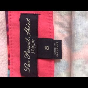 J. Crew floral pencil skirt